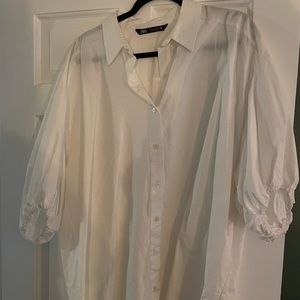 Oversized Balloon Sleeve button down